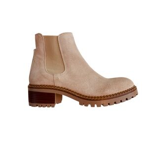 Bertuchi Spain Suede Chelsea Boots Lug Sole Tan Cream (Size 9.5 EU 41)